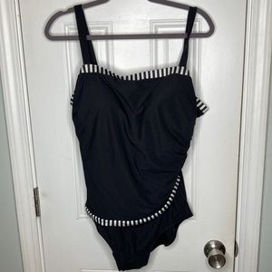 Black and white one piece swimsuit NEW